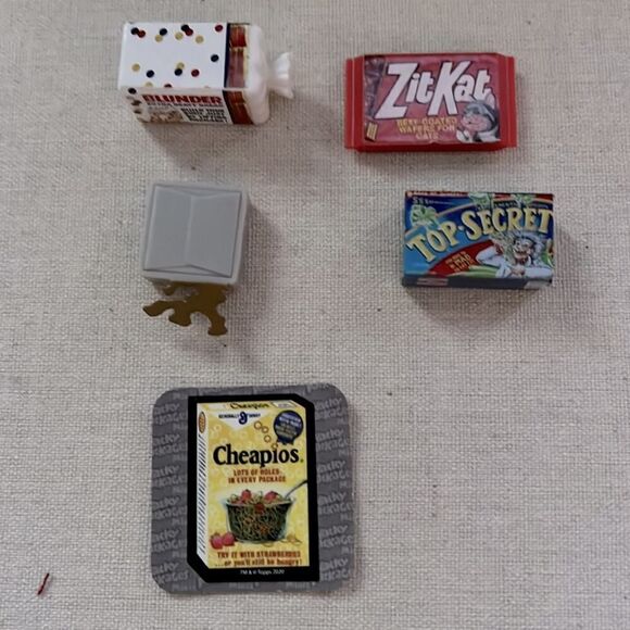 Wacky Packages miniatures set of 4 plus sticker NWOT - Picture 2 of 2